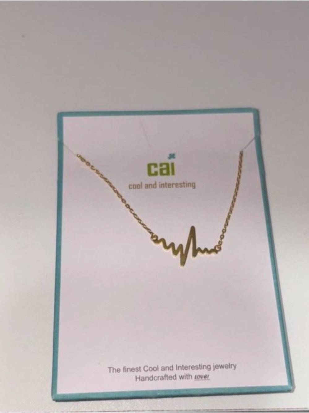 14k Gold Heart Beat Necklace